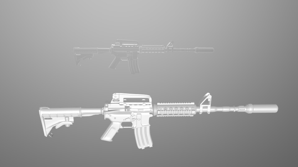 M4A1 rifle(Simple) preview image 1
